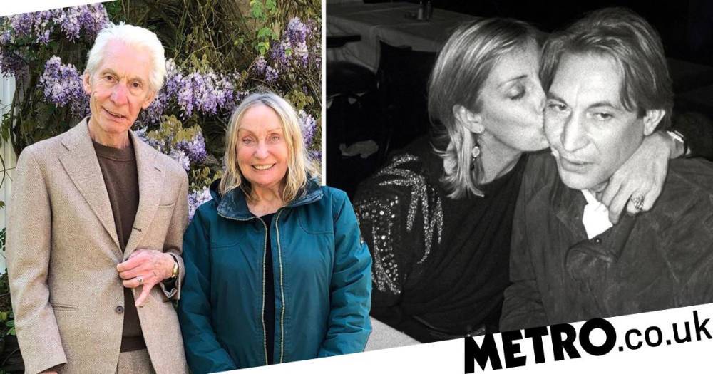 Rolling Stones star Charlie Watts poses with wife Shirley ...